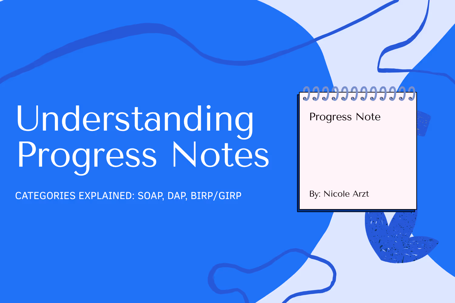 Therapist writing notes