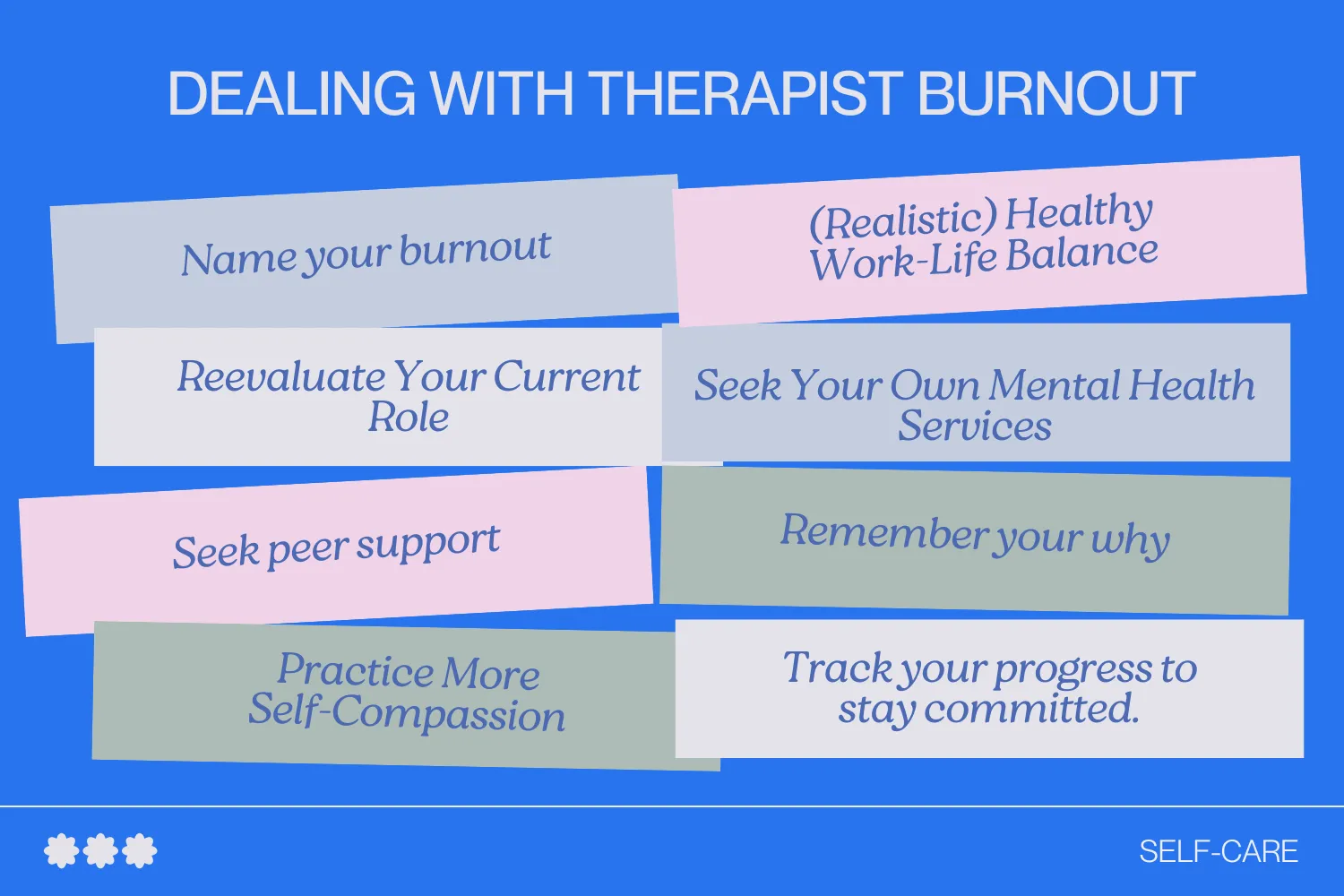 Dealing with therapist burnout
